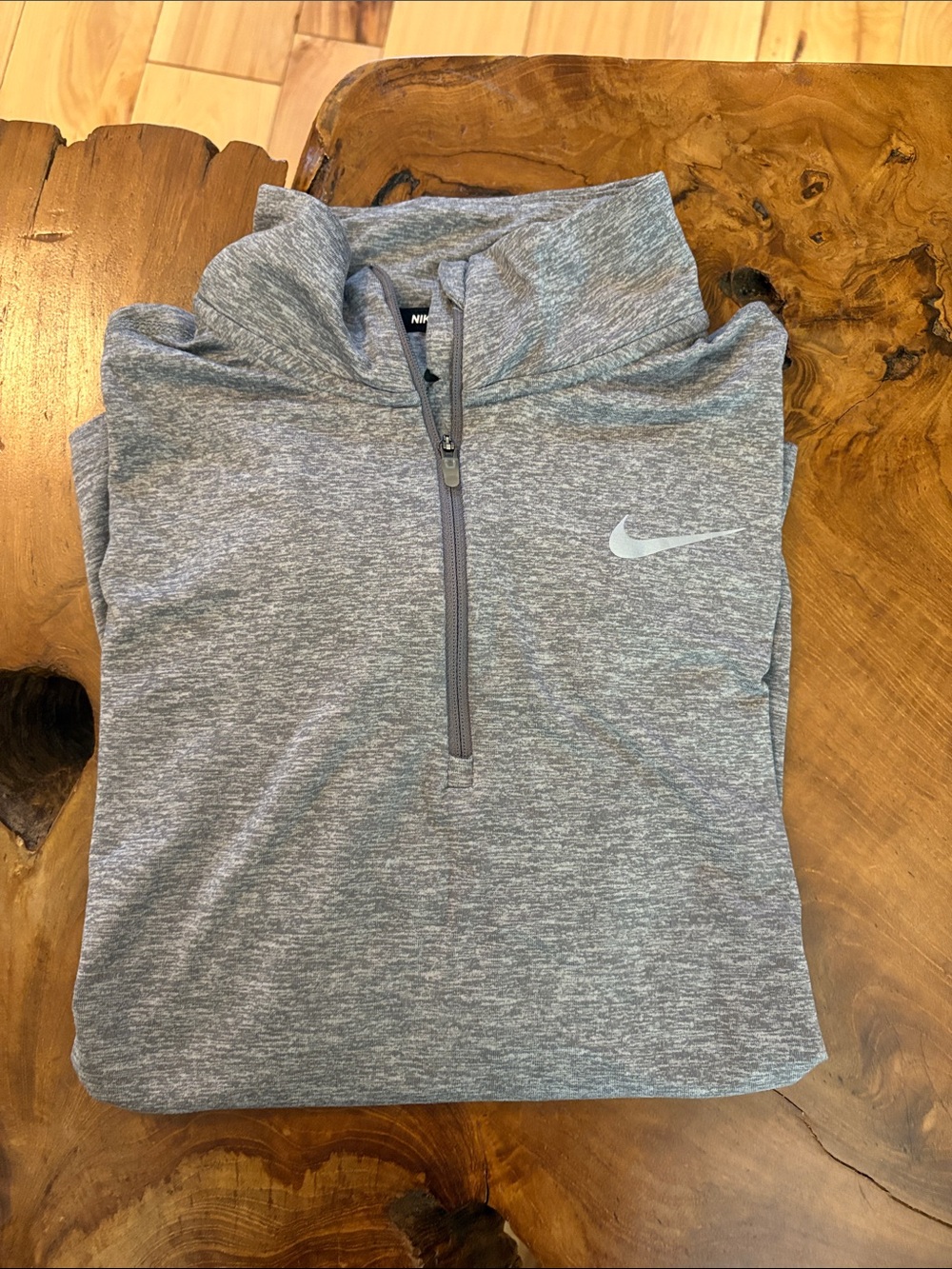 Nike Women's Gray Heather Quarter-Zip Pullover